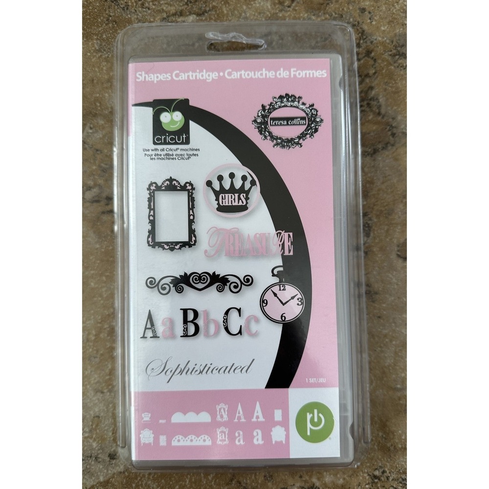 Cricut Sophisticated Cartridge Shapes Font Letters Numbers Frame Clock Elegant